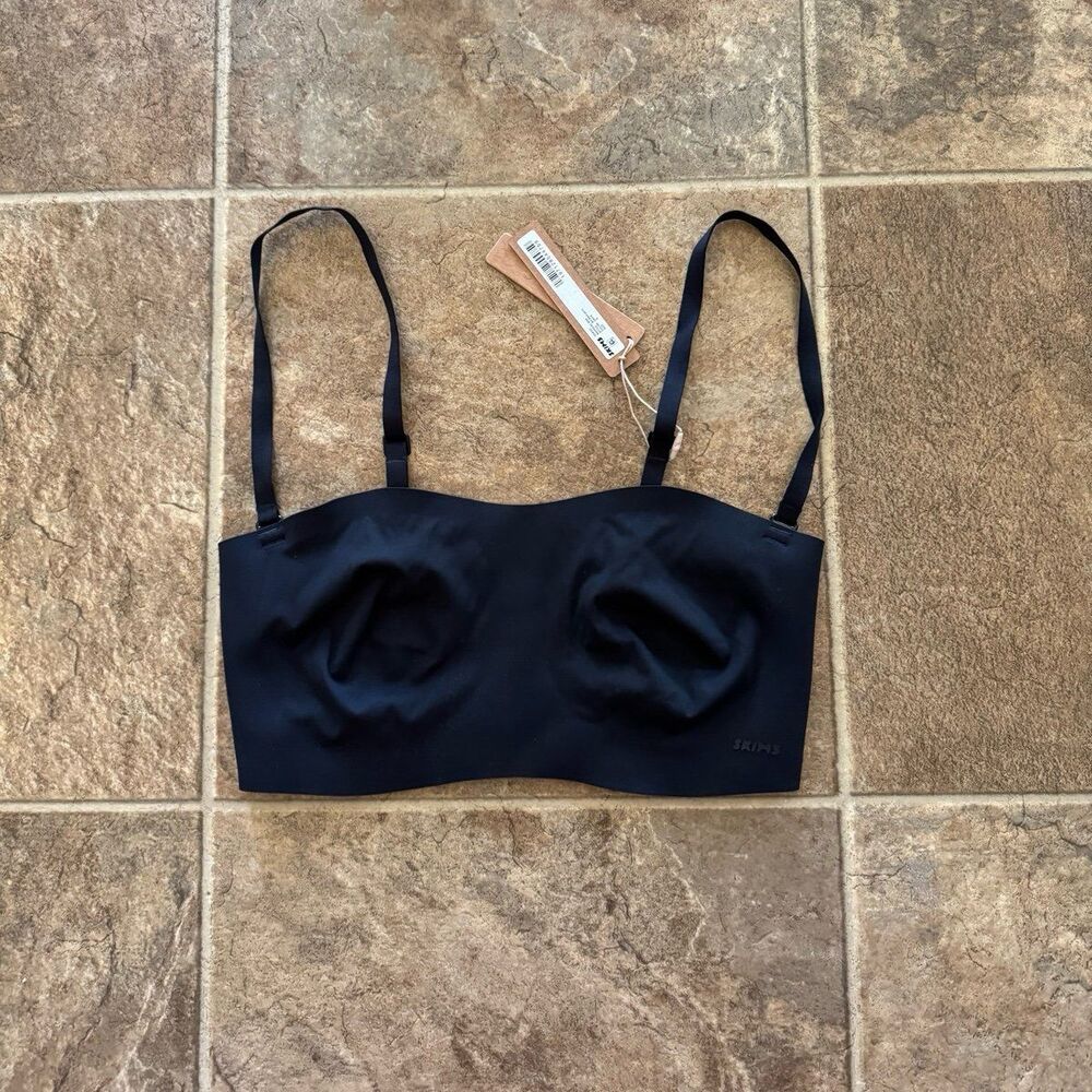 Skims Naked Bandeau Bra Onyx Size Small